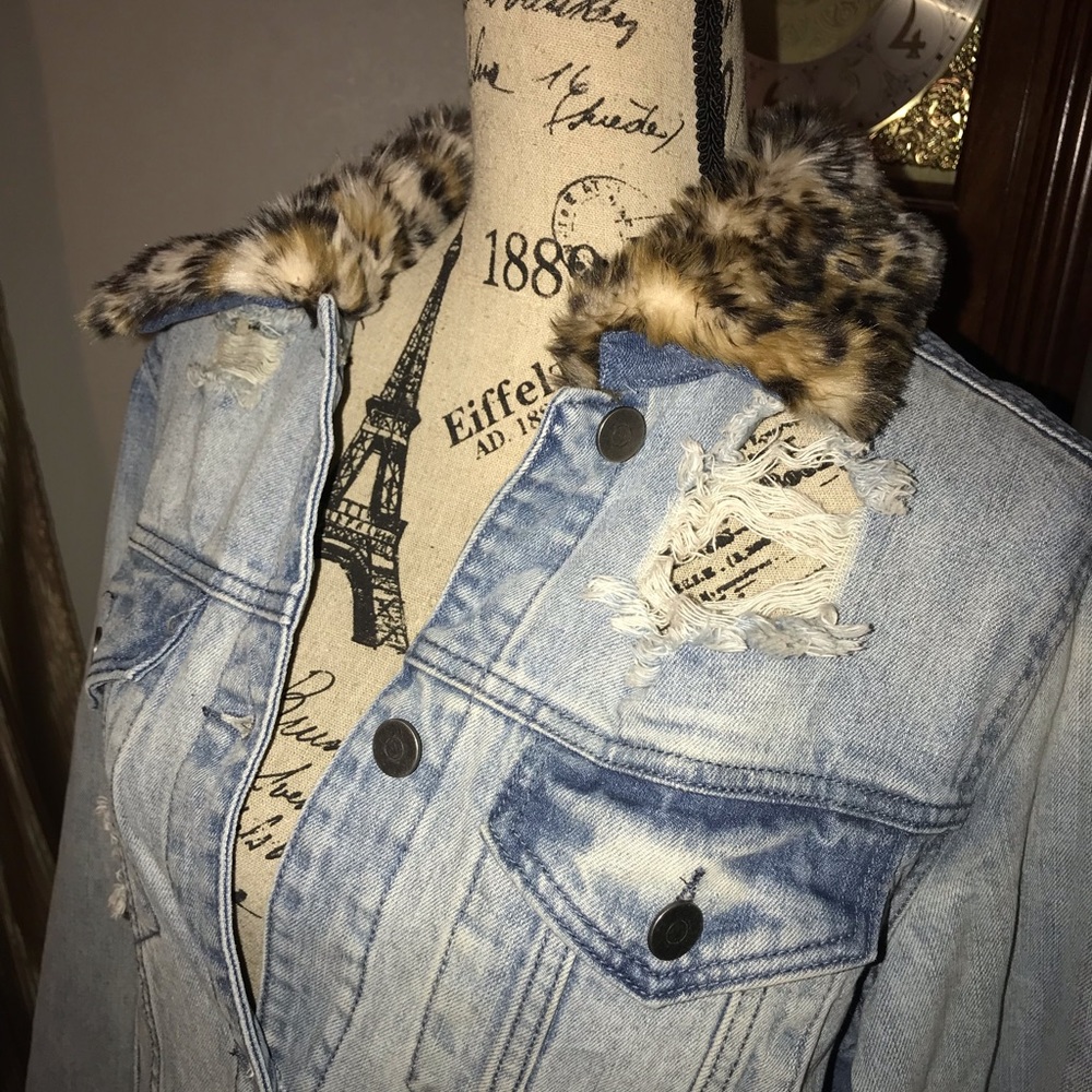 Distressed Guns n’ Roses Jean Jacket